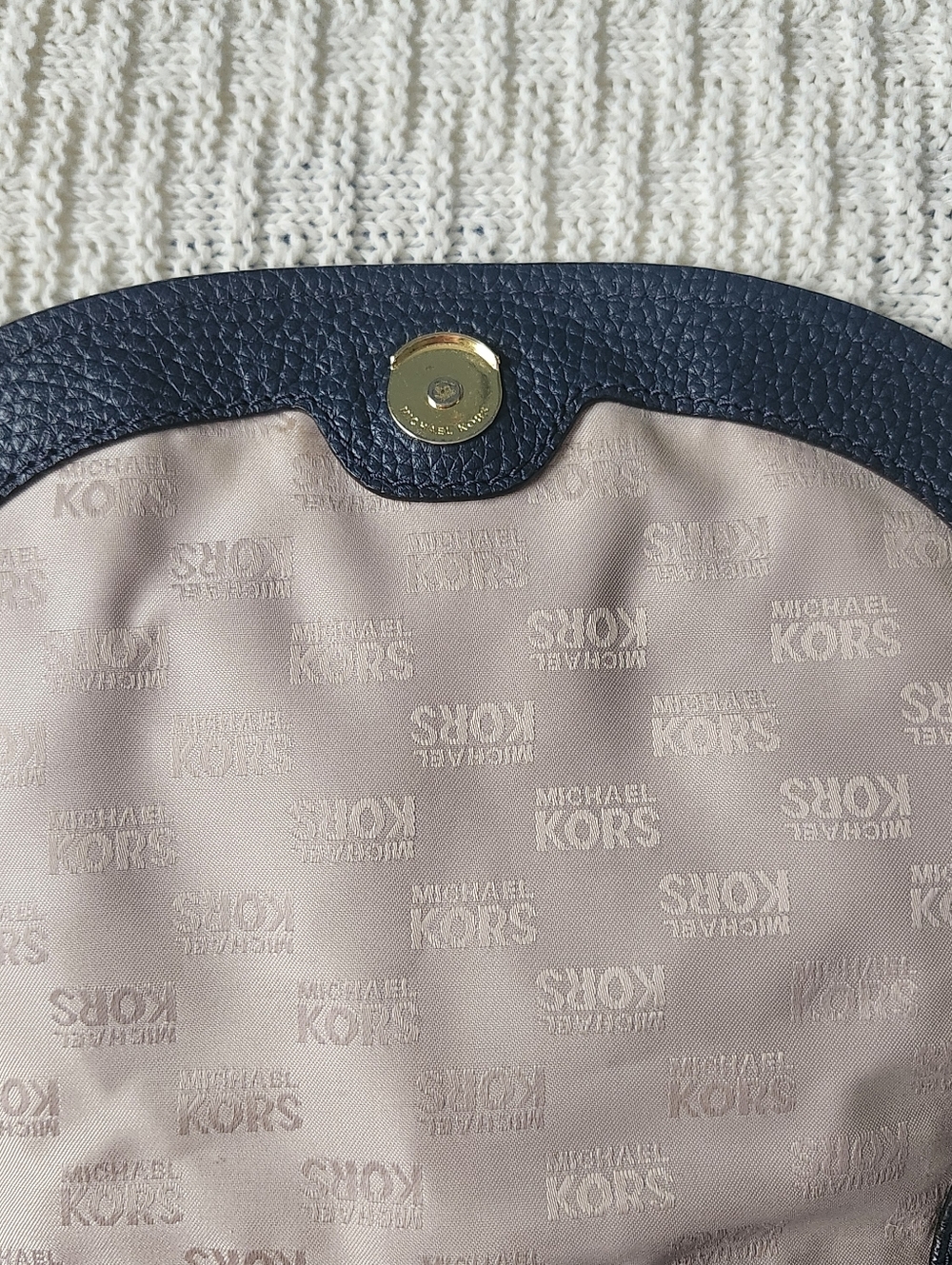 Michael Kors Leather Riley Large Studded Pebbled Backpack - Picture 8 of 15